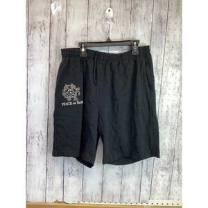 tropical y2k boho indie Palo Studios Shorts Men's Black Sweat Short Size XL